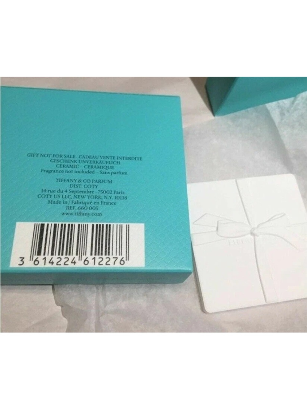 TIFFANY & Co. Perfume Your Ceramic Tile Fragrance DIFFUSER 2” x 2” NEW IN BOX - Picture 5 of 6